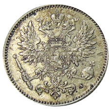 Монета 50 пенни 1916 года Русская Финляндия (реверс)