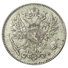 Монета 50 пенни 1916 года Русская Финляндия (реверс)