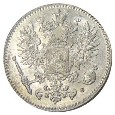 Монета 50 пенни 1916 года Русская Финляндия (реверс)