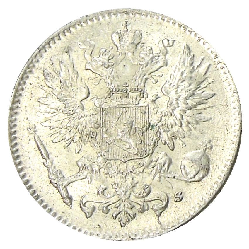 Монета 50 пенни 1916 года Русская Финляндия (вид 2)