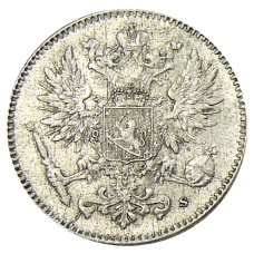 Монета 50 пенни 1916 года Русская Финляндия (реверс)