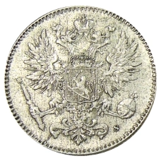 Монета 50 пенни 1916 года Русская Финляндия (реверс)