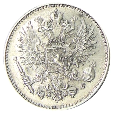 Монета 50 пенни 1911 года Русская Финляндия (реверс)