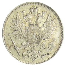 Монета 50 пенни 1916 года Русская Финляндия (реверс)