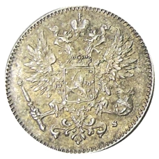 Монета 50 пенни 1916 года Русская Финляндия (реверс)