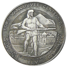 1/2 доллара (50 центов) 1925 года США «100 лет городу Ванкувер (штат Вашингтон)» — Копия (аверс)