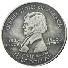 1/2 доллара (50 центов) 1925 года США «100 лет городу Ванкувер (штат Вашингтон)» — Копия (вид 2)