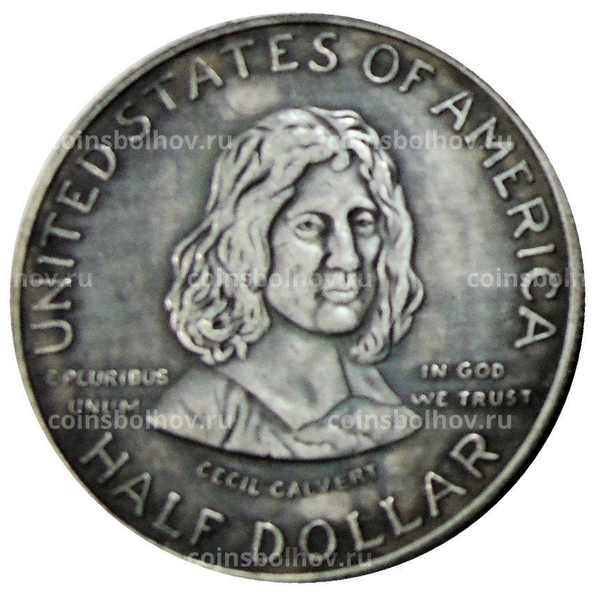 1/2 доллара (50 центов) 1934 года США «300 лет Мэриленду» — Копия (вид 2)