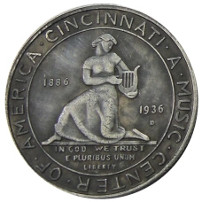 1/2 доллара (50 центов) 1936 года США «Музыкальный центр Цинциннати» — Копия
