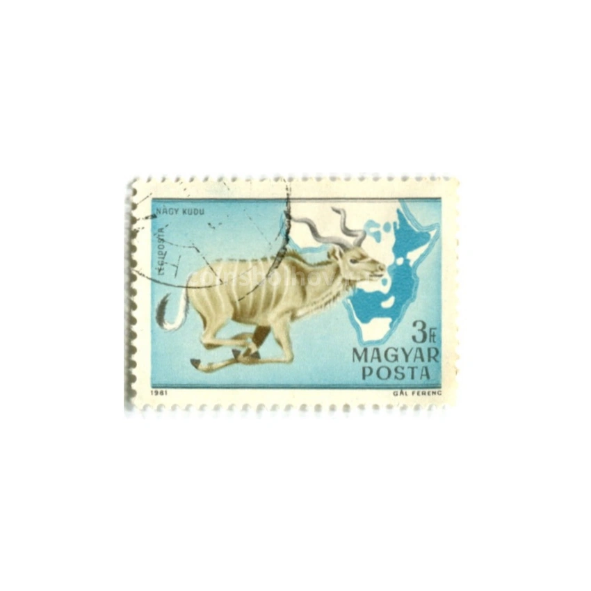 Марка «Большой куду» 1981 год Венгрия