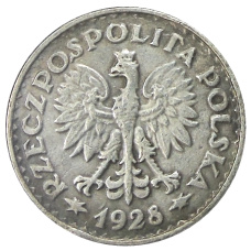 1 злотый 1928 года Польша — Копия (вид 2)