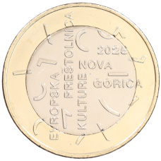 Монета 3 евро 2025 года Словения «Нова Горица — культурная столица Европы 2025» (реверс)