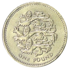 Монета 1 фунт 1997 года Великобритания (аверс)