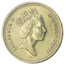 Монета 1 фунт 1997 года Великобритания (реверс)