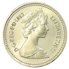 Монета 1 фунт 1983 года Великобритания (реверс)