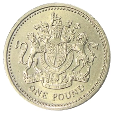 Монета 1 фунт 1983 года Великобритания (аверс)