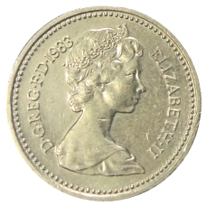 Монета 1 фунт 1983 года Великобритания (реверс)