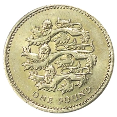 Монета 1 фунт 1997 года Великобритания (аверс)