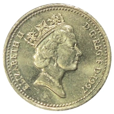 Монета 1 фунт 1997 года Великобритания (реверс)