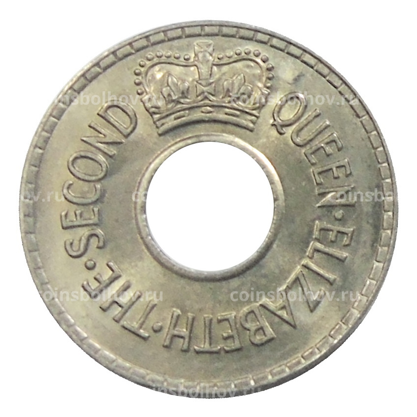 Монета 1/2 пенни 1954 года Фиджи (вид 2)