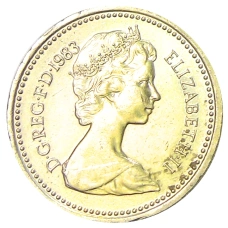 Монета 1 фунт 1983 года Великобритания (реверс)