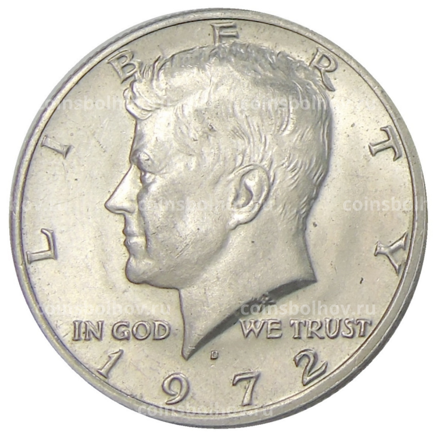 Монета 1/2 доллара (50 центов) 1972 года D США