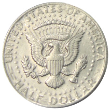 Монета 1/2 доллара (50 центов) 1974 года США (реверс)