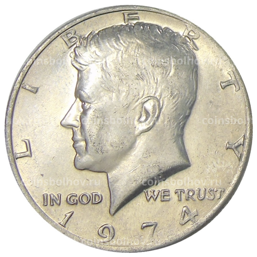 Монета 1/2 доллара (50 центов) 1974 года США