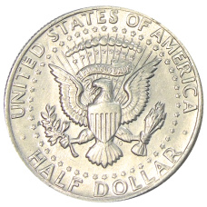 Монета 1/2 доллара (50 центов) 1974 года США (реверс)