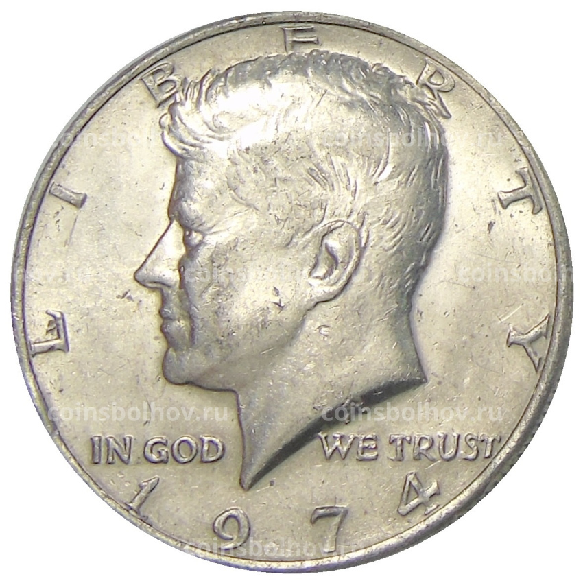 Монета 1/2 доллара (50 центов) 1974 года США