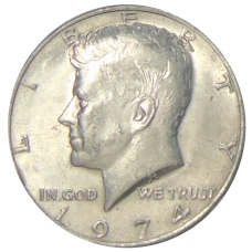 Монета 1/2 доллара (50 центов) 1974 года США (аверс)