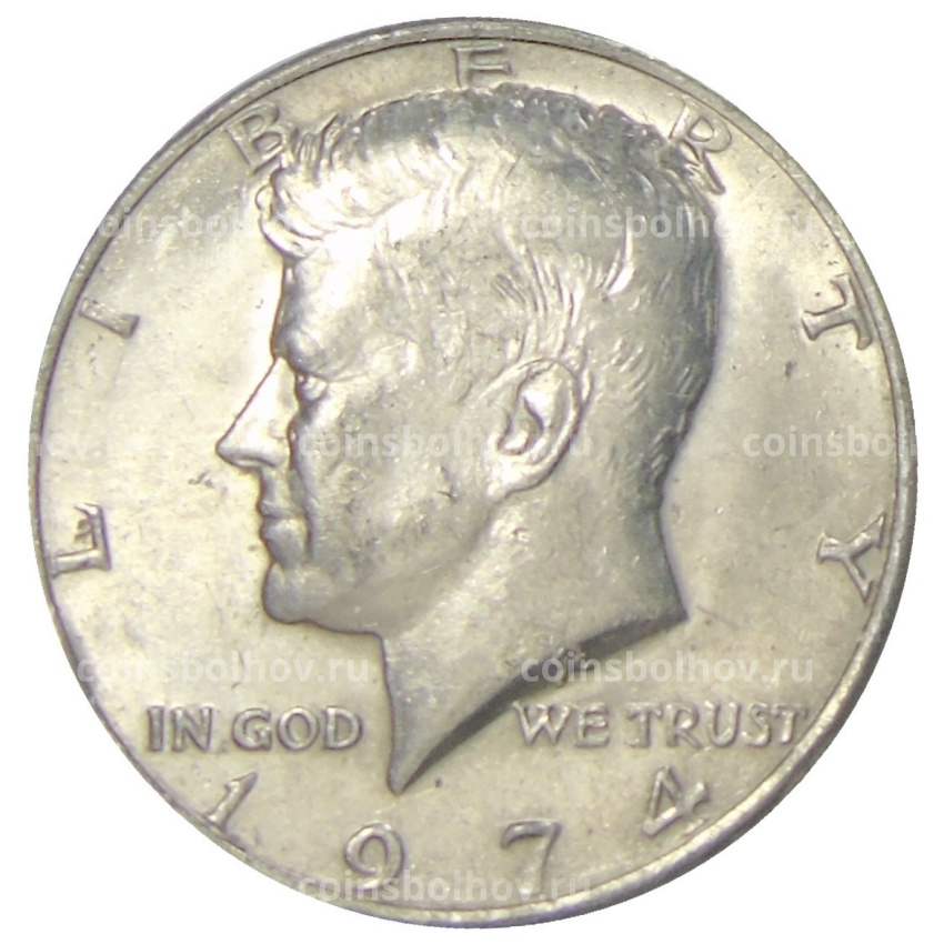 Монета 1/2 доллара (50 центов) 1974 года США