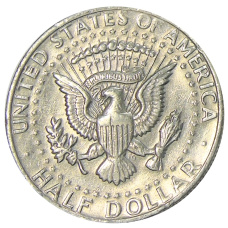 Монета 1/2 доллара (50 центов) 1974 года США (реверс)