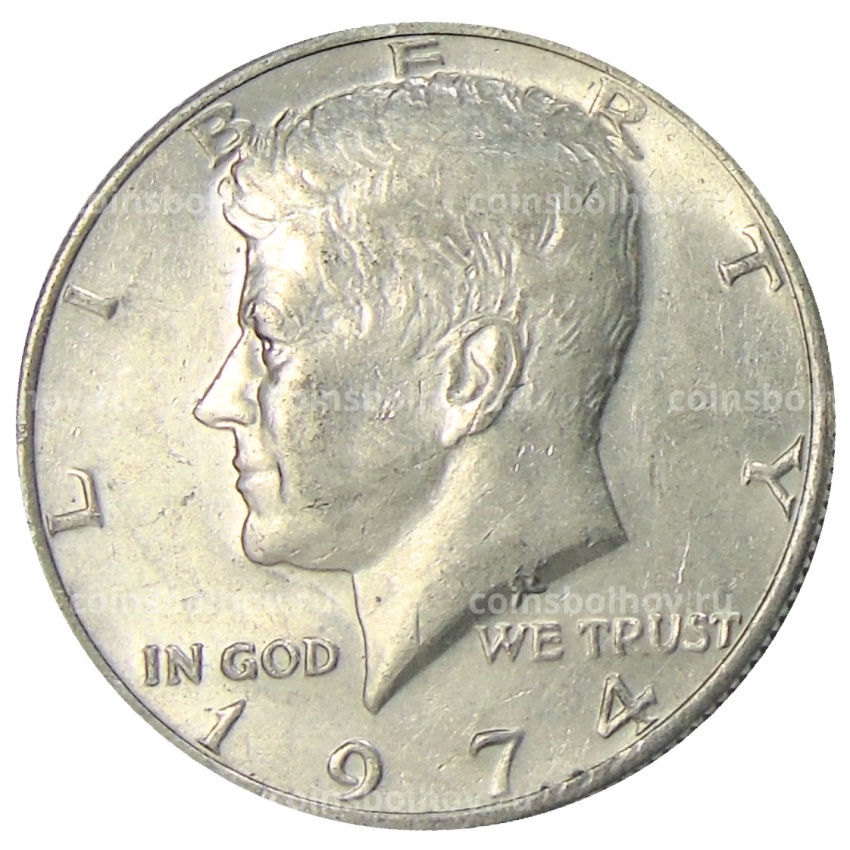 Монета 1/2 доллара (50 центов) 1974 года США