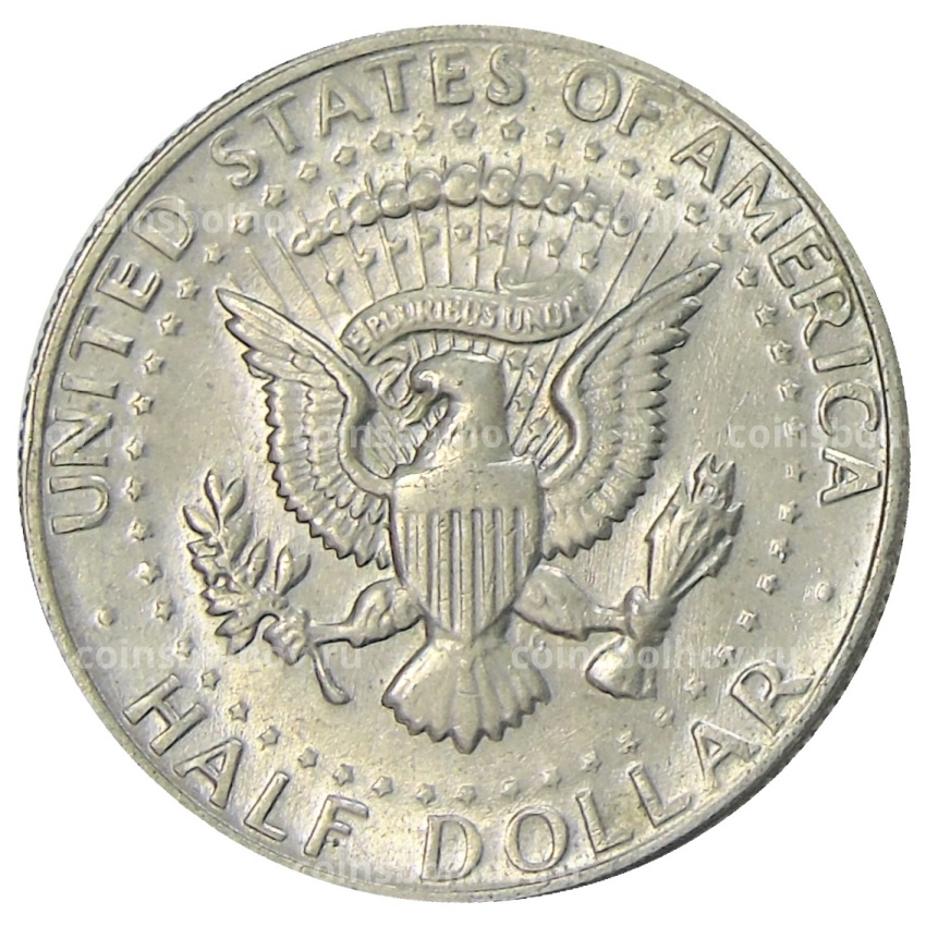 Монета 1/2 доллара (50 центов) 1972 года D США (вид 2)