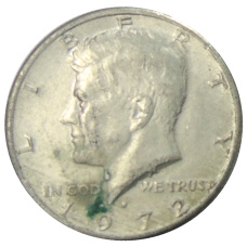 Монета 1/2 доллара (50 центов) 1972 года D США (аверс)