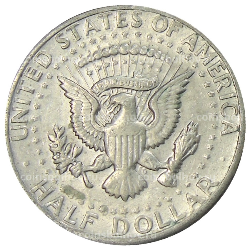 Монета 1/2 доллара (50 центов) 1972 года D США (вид 2)