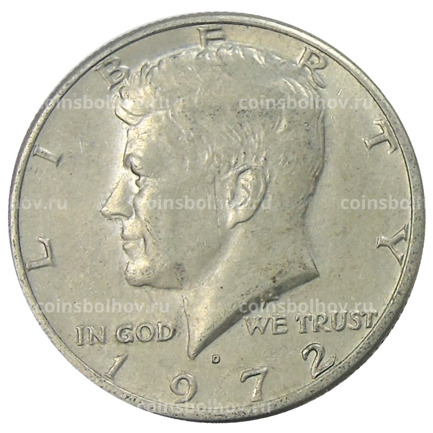 Монета 1/2 доллара (50 центов) 1972 года D США