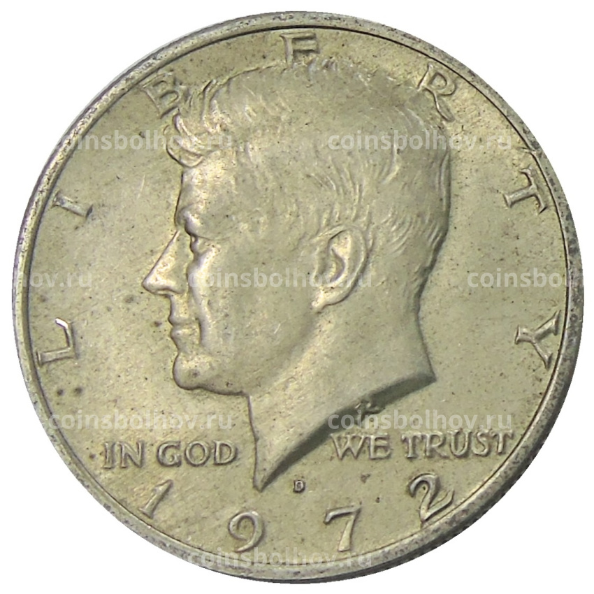 Монета 1/2 доллара (50 центов) 1972 года D США