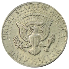 Монета 1/2 доллара (50 центов) 1972 года D США (реверс)