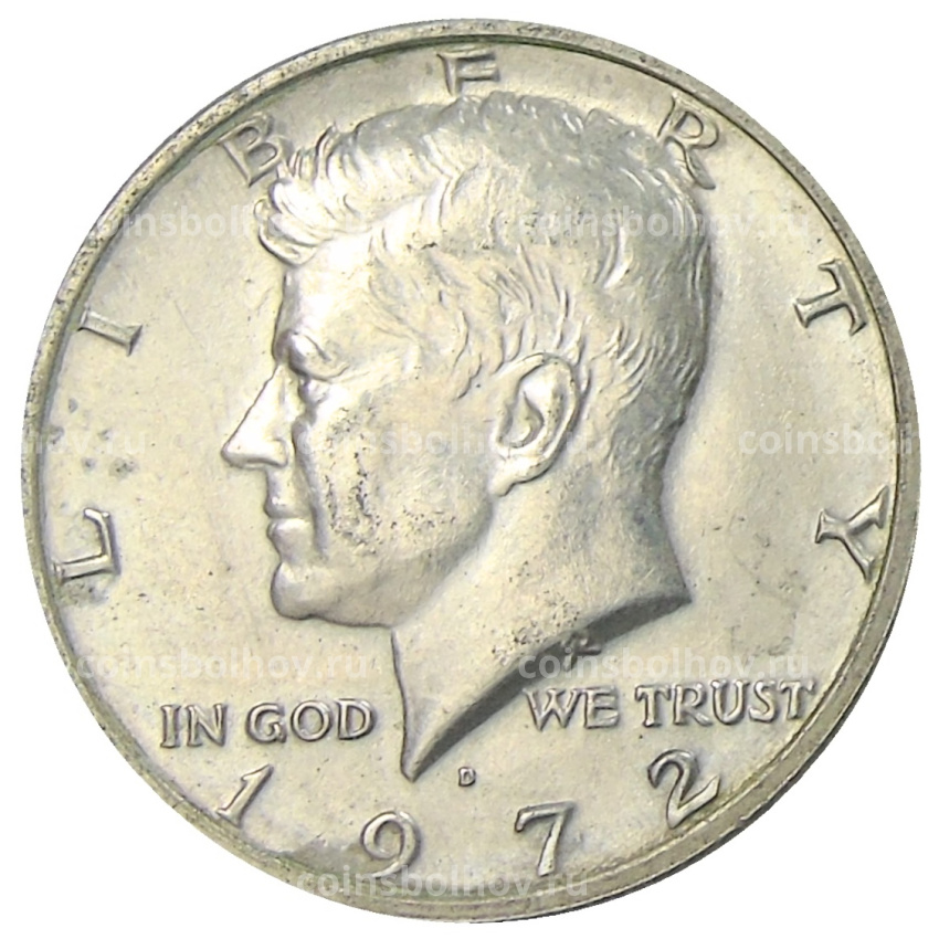 Монета 1/2 доллара (50 центов) 1972 года D США