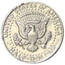 Монета 1/2 доллара (50 центов) 1973 года США (реверс)