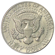 Монета 1/2 доллара (50 центов) 1974 года D США (реверс)