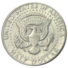 Монета 1/2 доллара (50 центов) 1974 года D США (реверс)