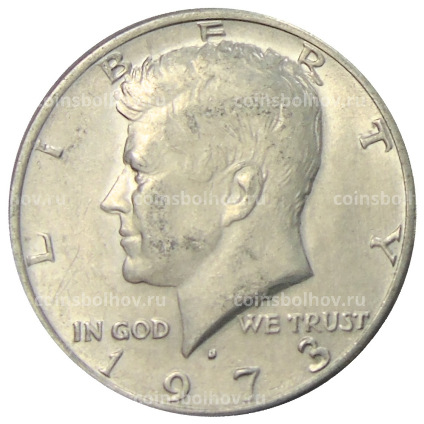 Монета 1/2 доллара (50 центов) 1973 года D США