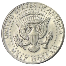 Монета 1/2 доллара (50 центов) 1973 года D США (реверс)