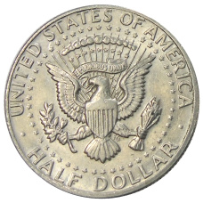 Монета 1/2 доллара (50 центов) 1973 года D США (реверс)