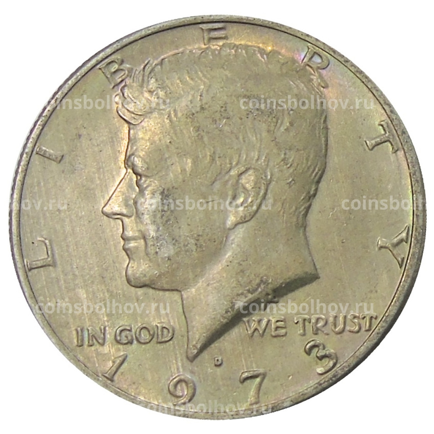 Монета 1/2 доллара (50 центов) 1973 года D США