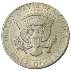 Монета 1/2 доллара (50 центов) 1973 года D США (реверс)