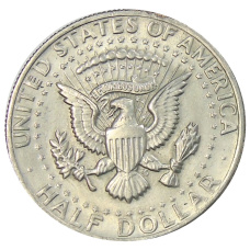 Монета 1/2 доллара (50 центов) 1973 года D США (реверс)